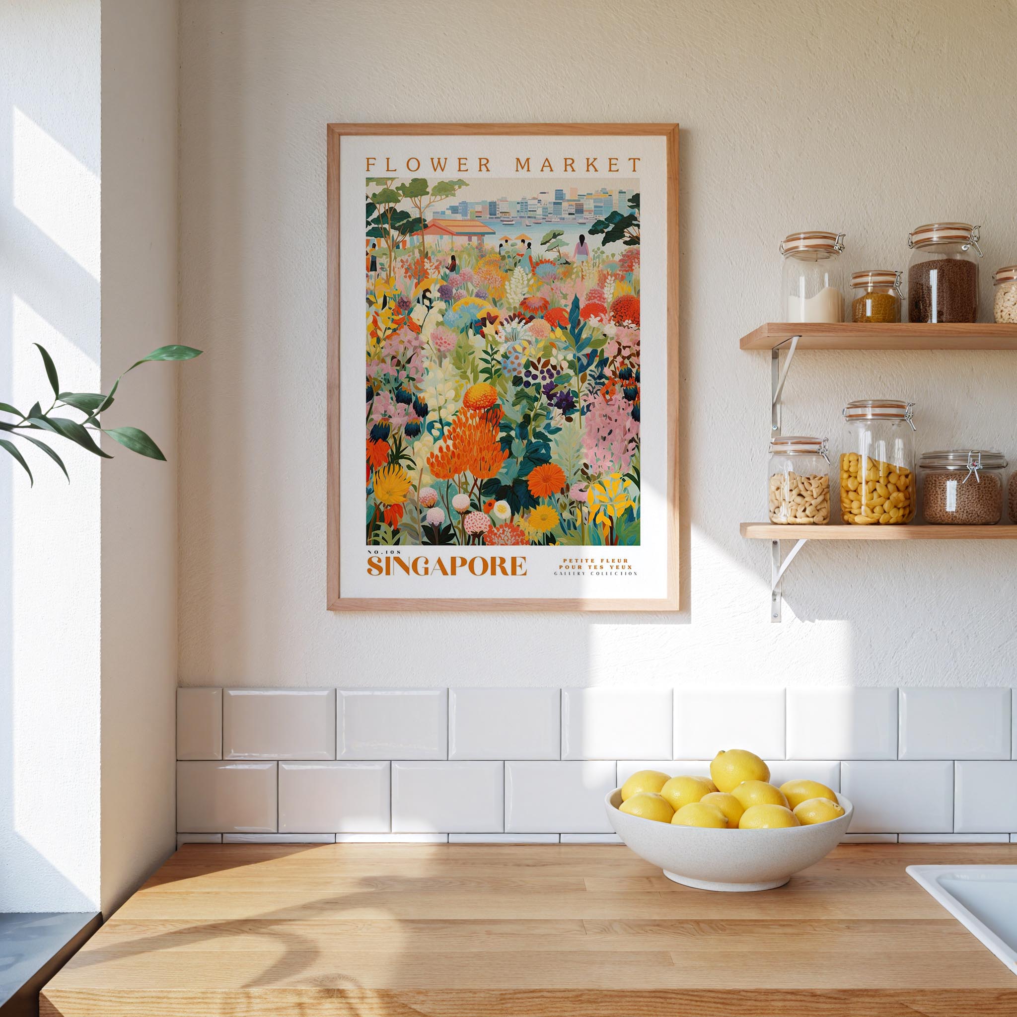 Singapore Flower Market Poster - Posters - Flower Poster