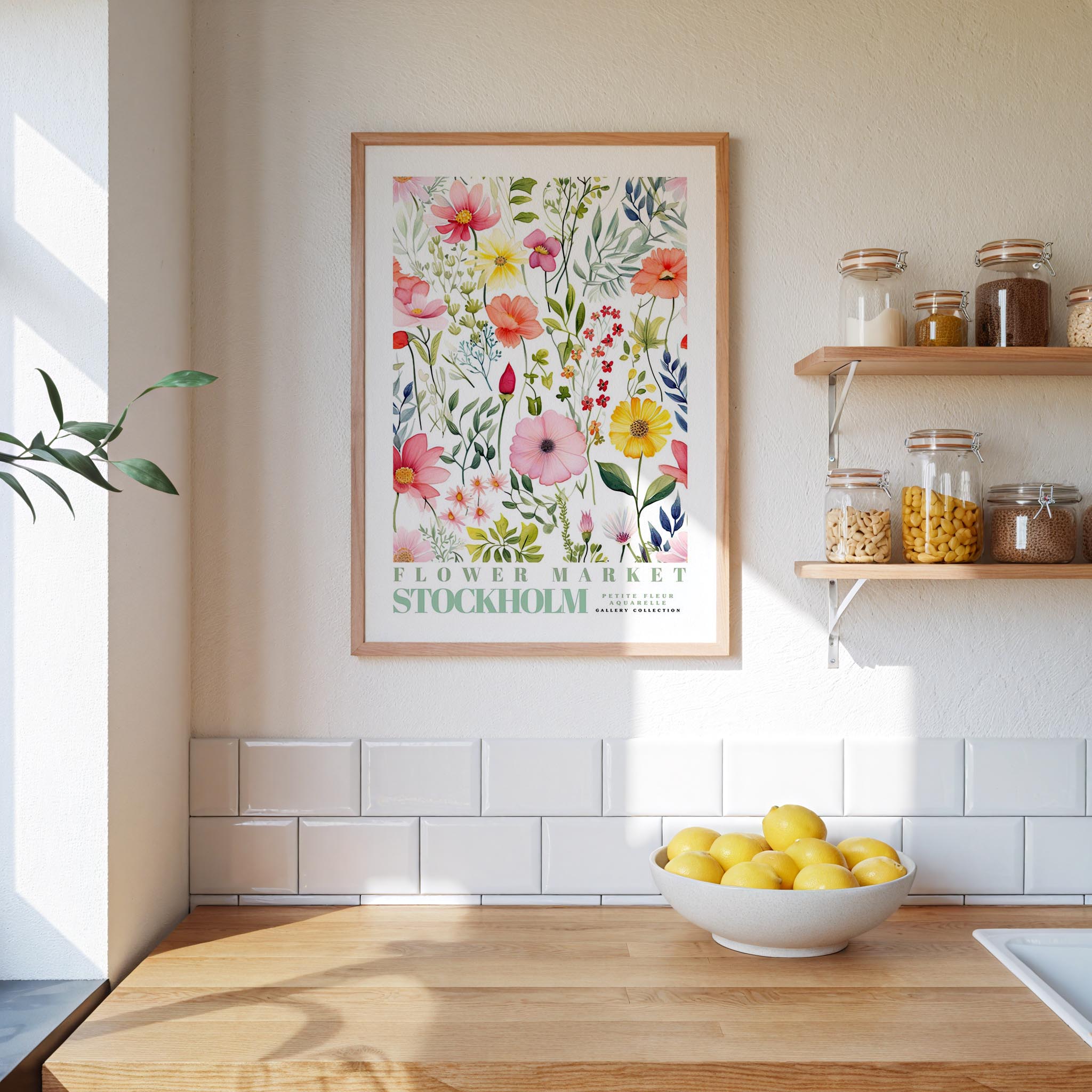 Stockholm Flower Market Poster - Posters - Flower Poster
