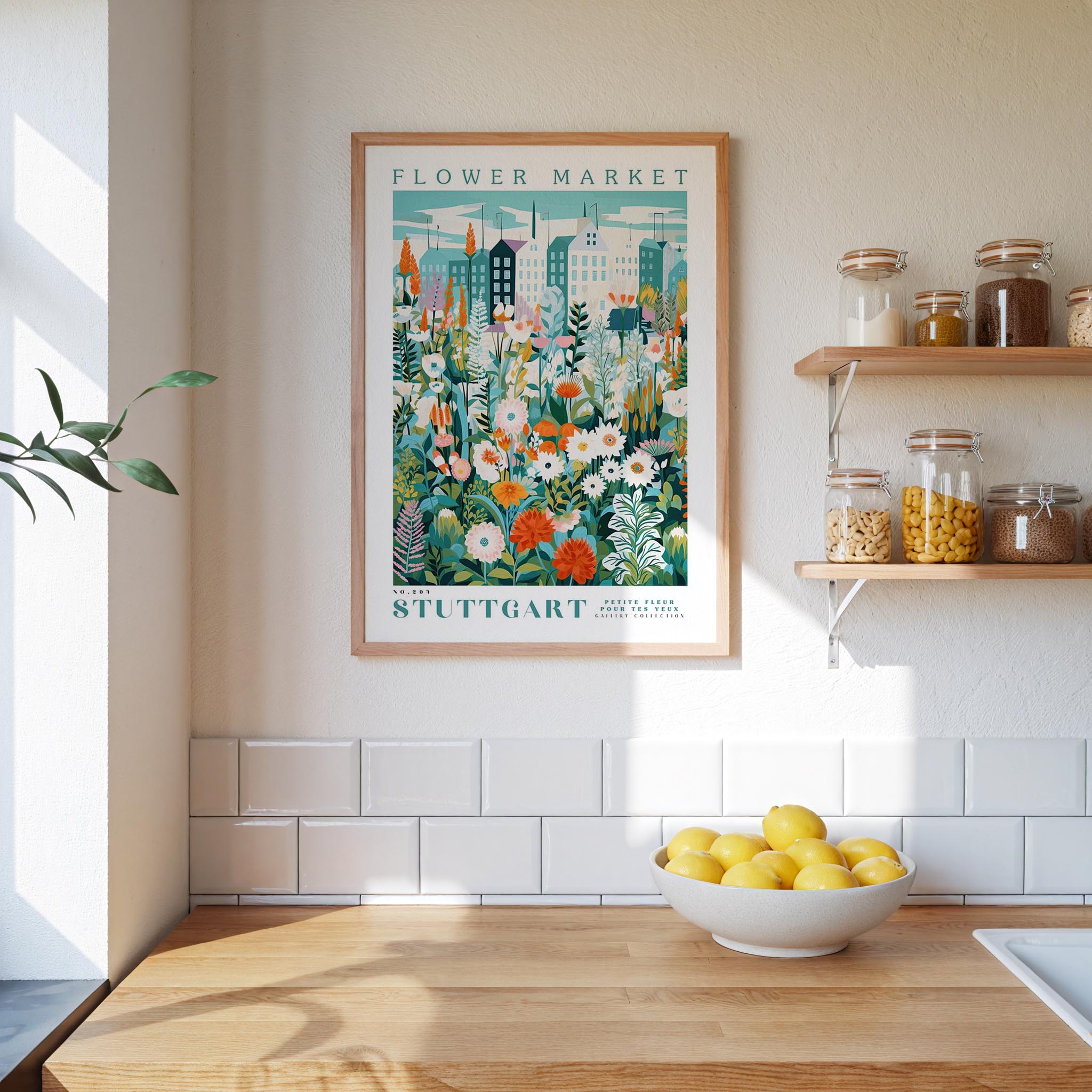 Stuttgart Flower Market Poster - Poster - Flower Poster