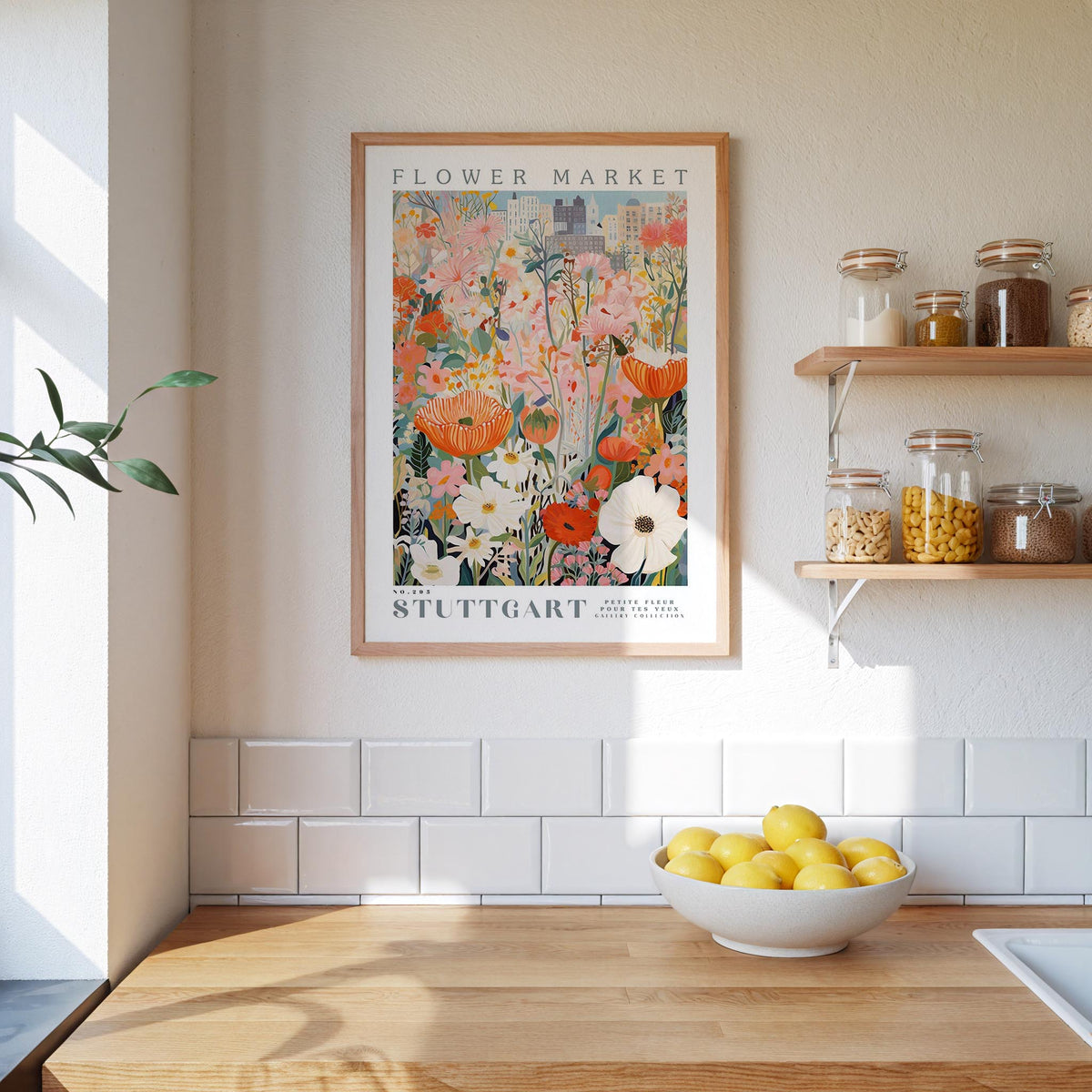 Stuttgart Flower Market Poster - Poster - Flower Poster