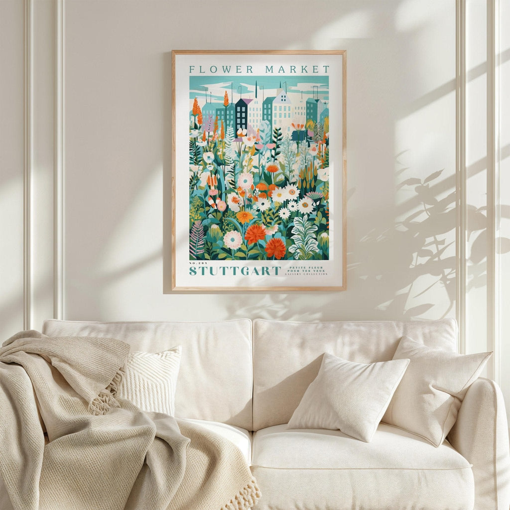 Stuttgart Flower Market Poster - Poster - Flower Poster