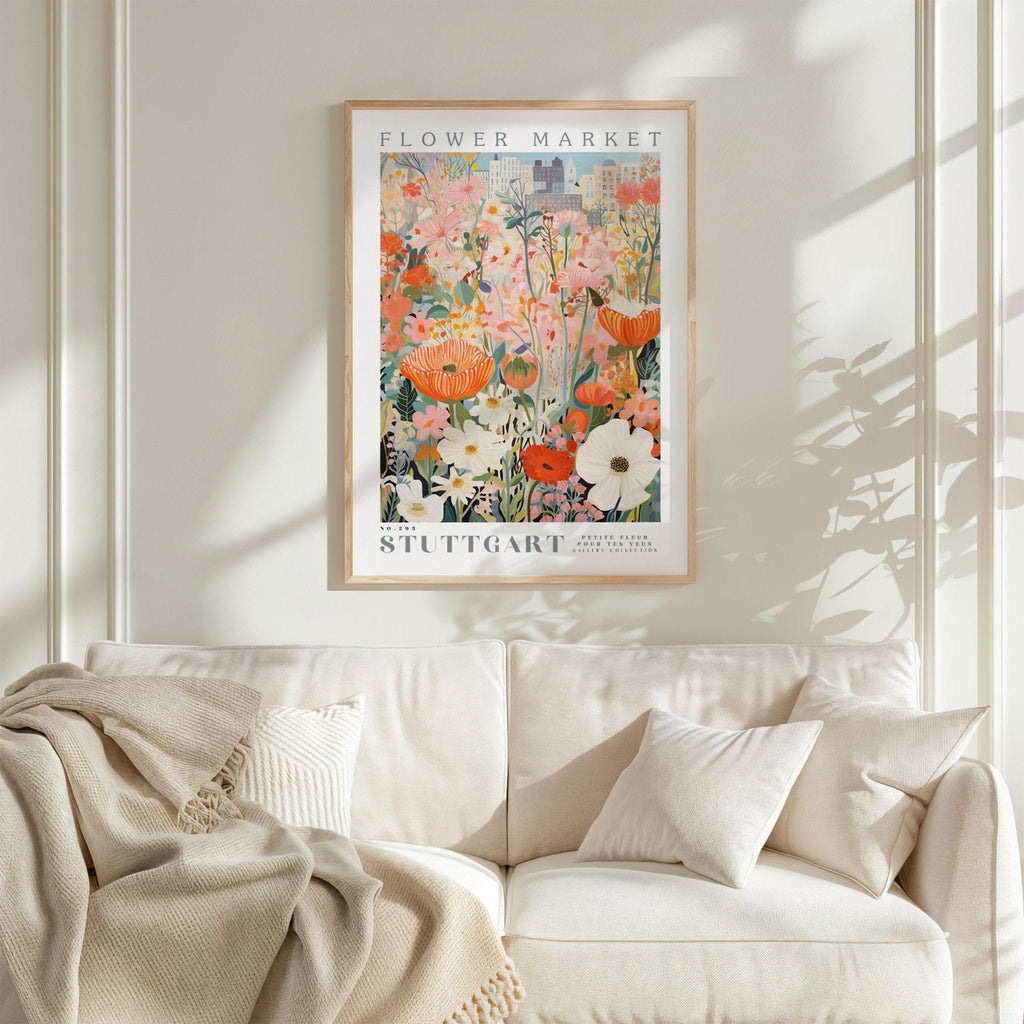 Stuttgart Flower Market Poster - Poster - Flower Poster