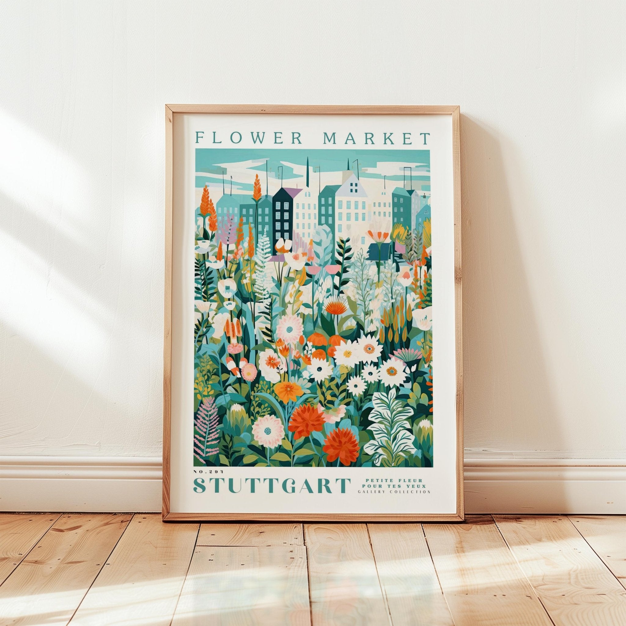 Stuttgart Flower Market Poster - Poster - Flower Poster