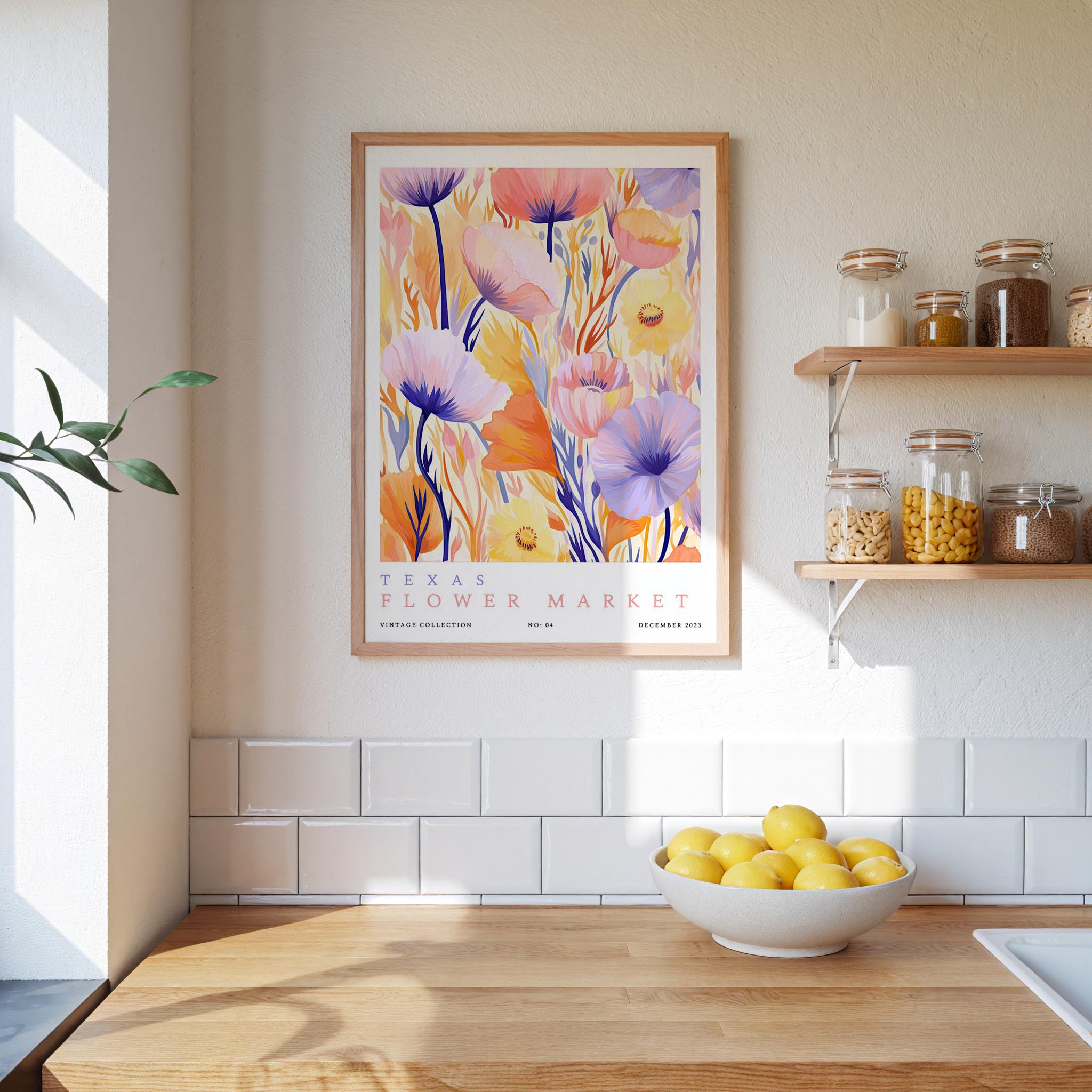 Texas Flower Market Poster - Posters - Flower Poster
