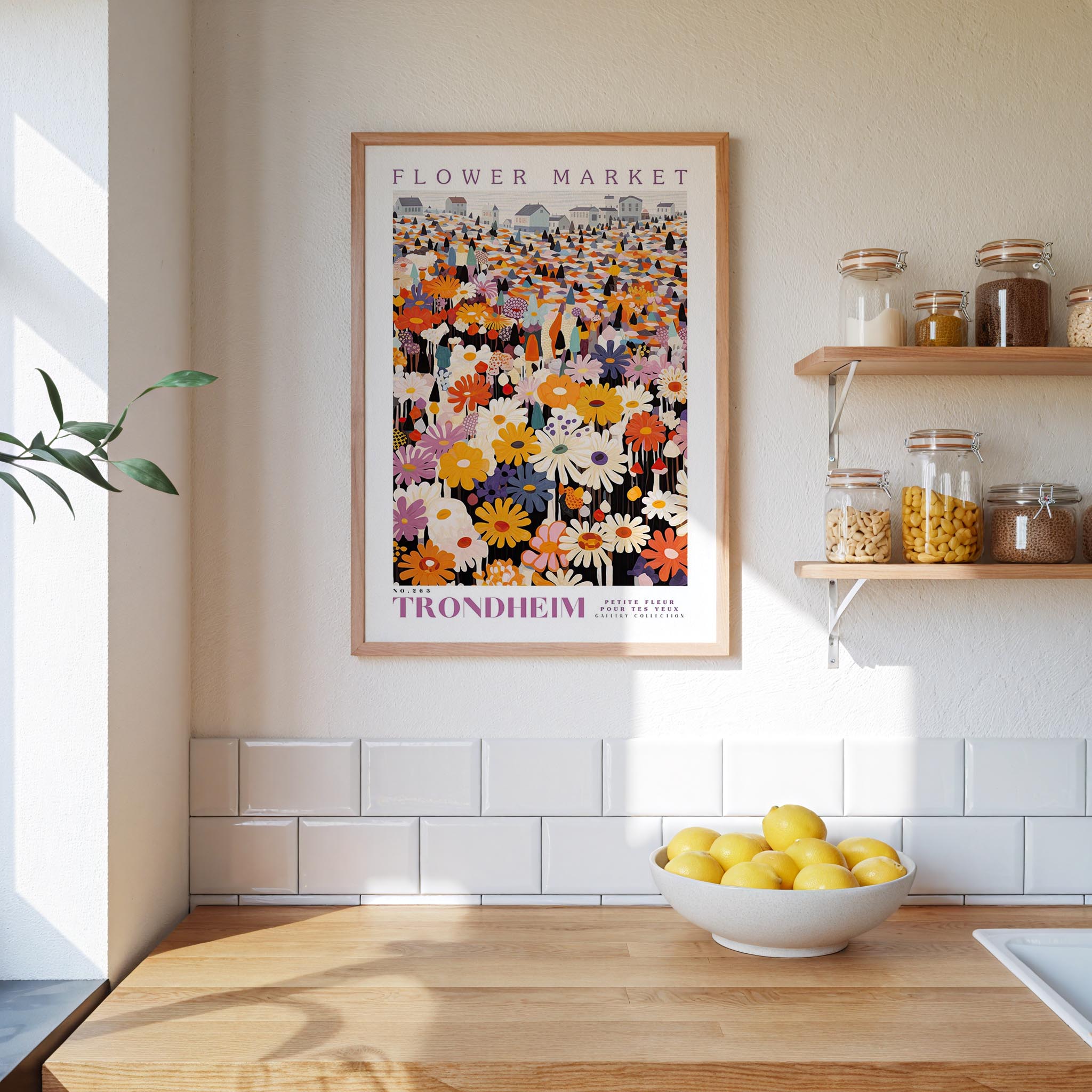 Trondheim Flower Market Poster - Poster - Flower Poster