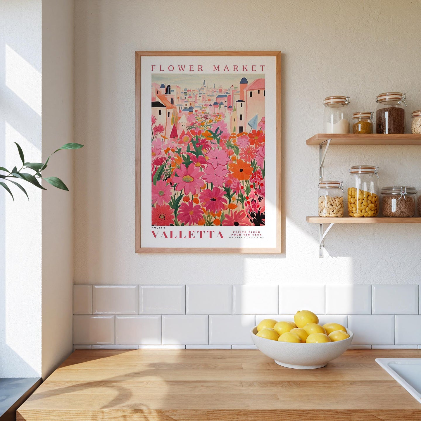 Valletta Flower Market Poster - Posters - Flower Poster