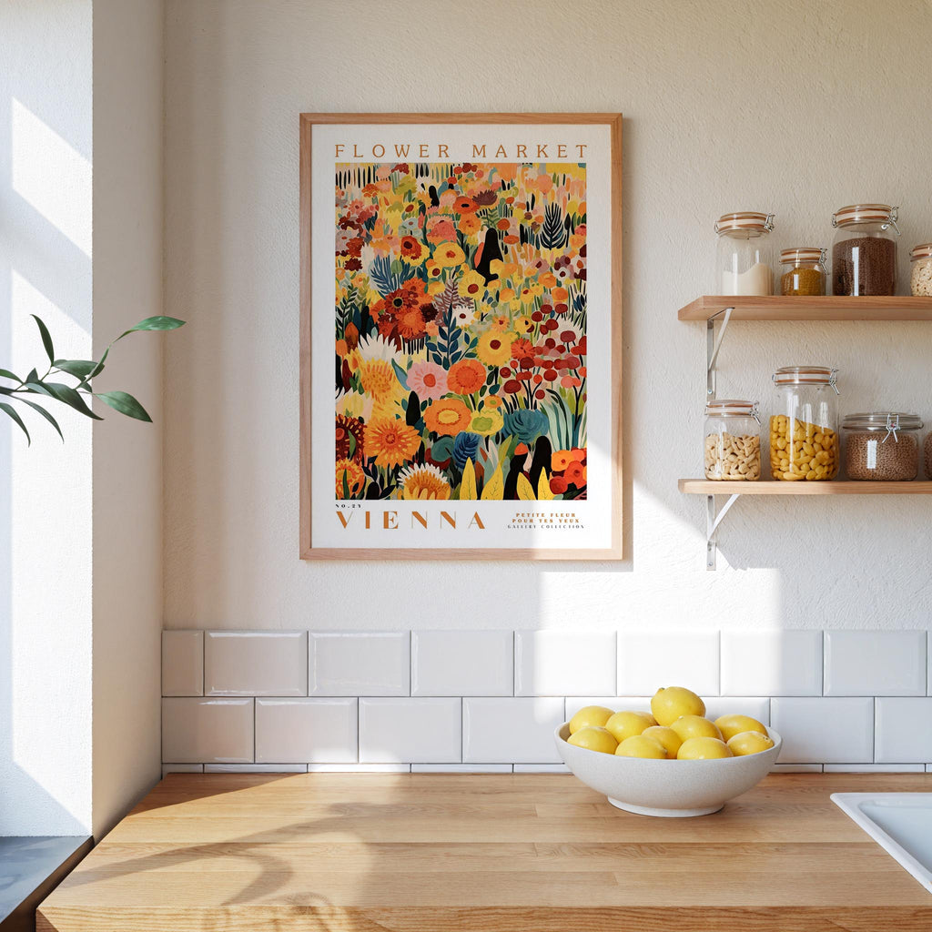 Vienna Flower Market Poster - Posters - Flower Poster
