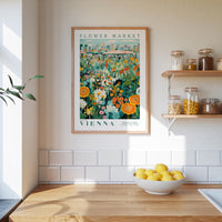 Vienna Flower Market Poster - Posters - Flower Poster
