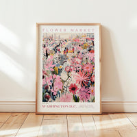 Washington D.C. Flower Market Poster - Poster - Flower Poster