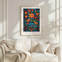 Whimsical Floral Pattern Poster - Poster - Flower Poster