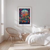 Whimsical Floral Pattern Poster - Poster - Flower Poster