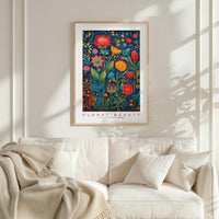Whimsical Floral Pattern Poster - Poster - Flower Poster