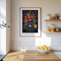 Whimsical Floral Pattern Poster - Poster - Flower Poster