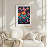 Whimsical Floral Pattern Poster - Poster - Flower Poster