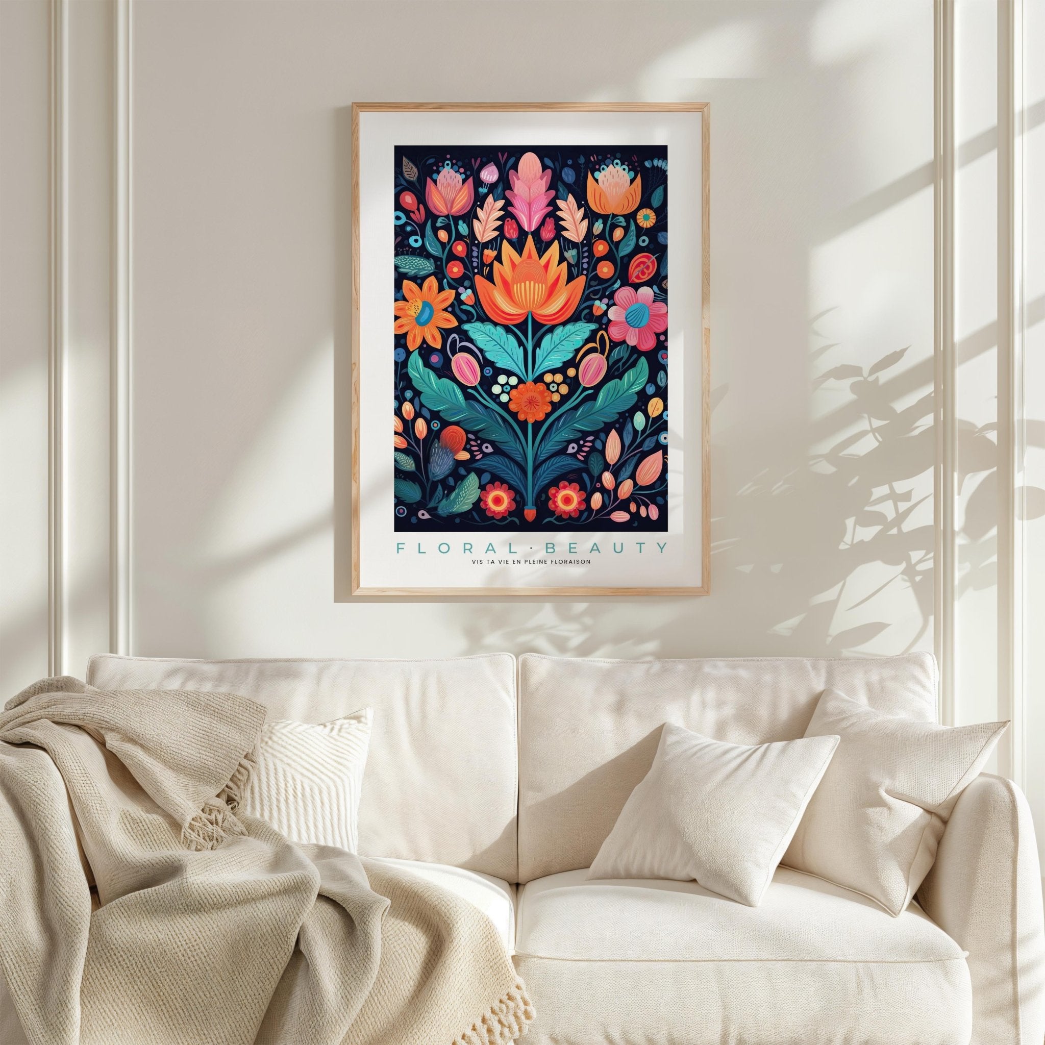 Whimsical Floral Pattern Poster - Poster - Flower Poster