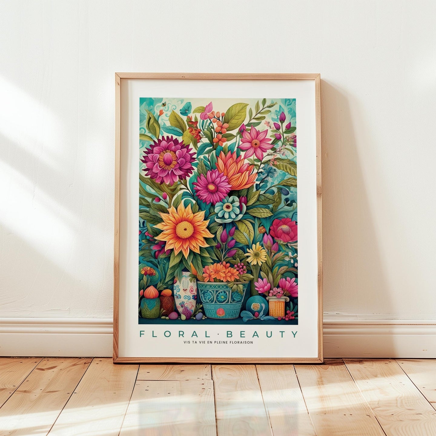 Whimsical Floral Pattern Poster - Poster - Flower Poster