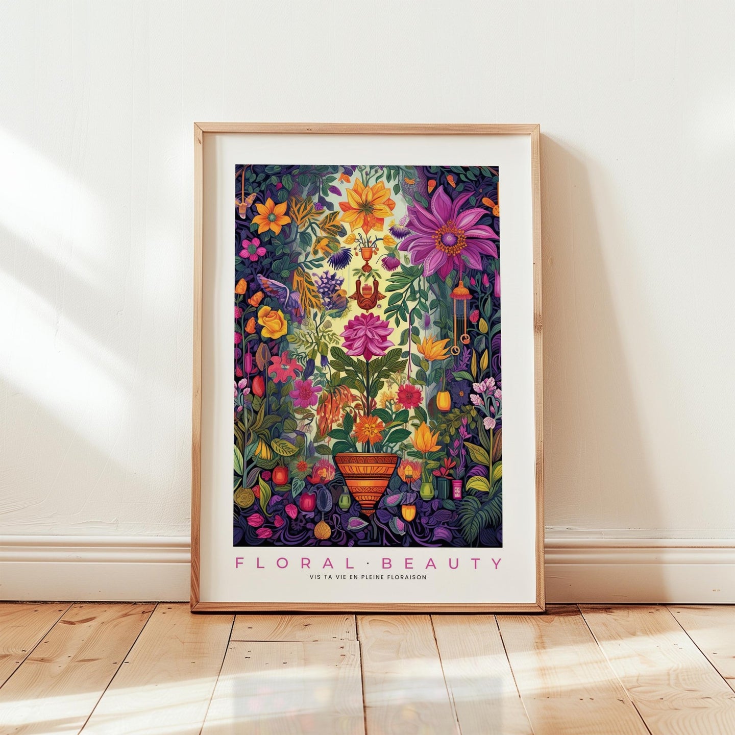 Whimsical Floral Pattern Poster - Poster - Flower Poster