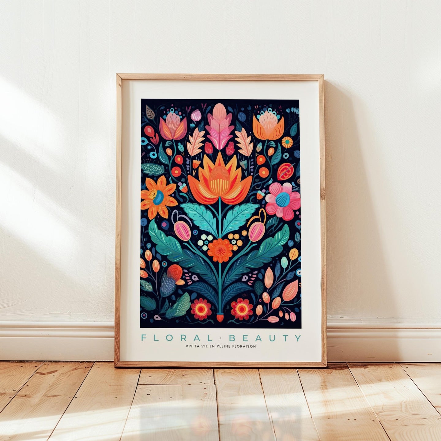 Whimsical Floral Pattern Poster - Poster - Flower Poster