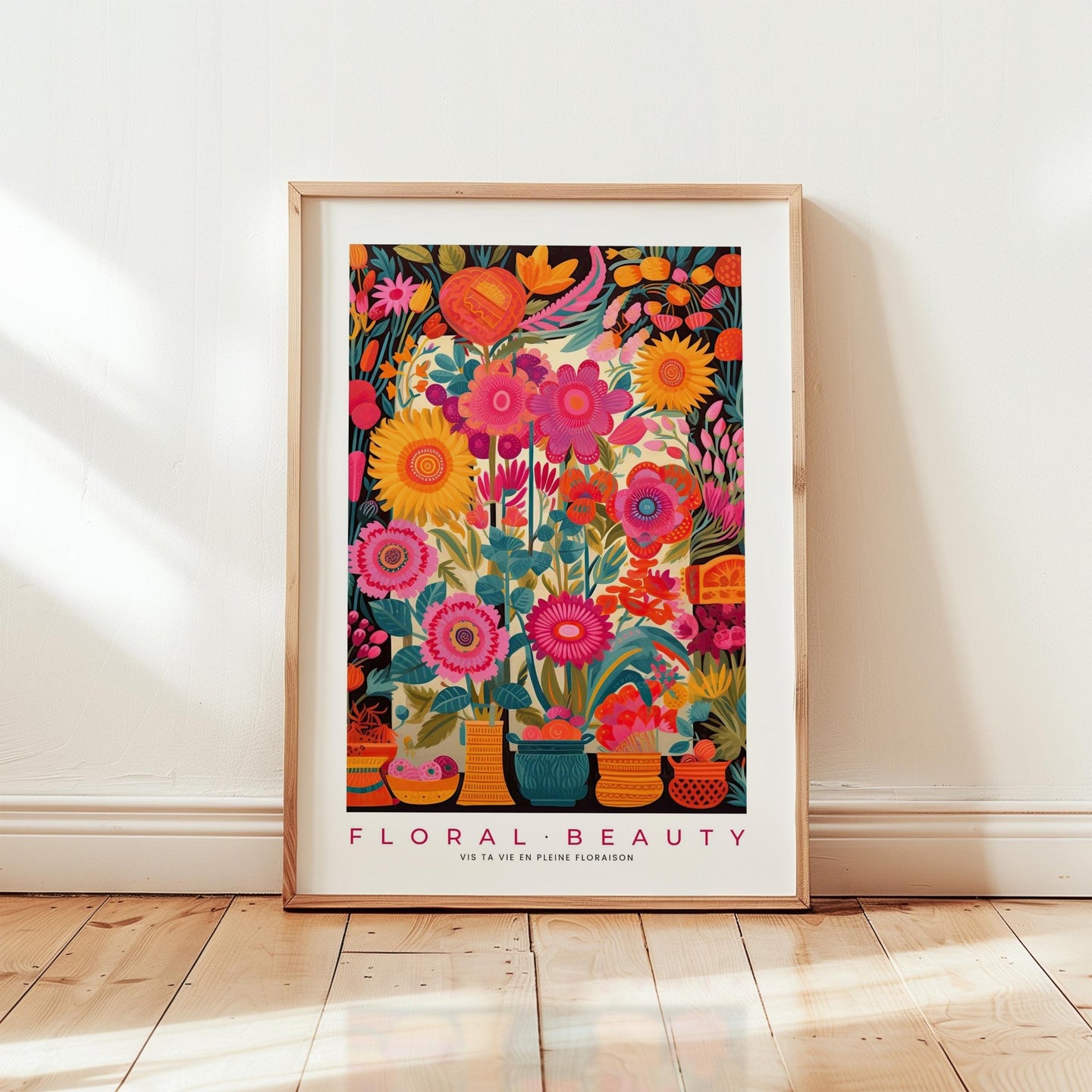 Whimsical Floral Pattern Poster - Poster - Flower Poster