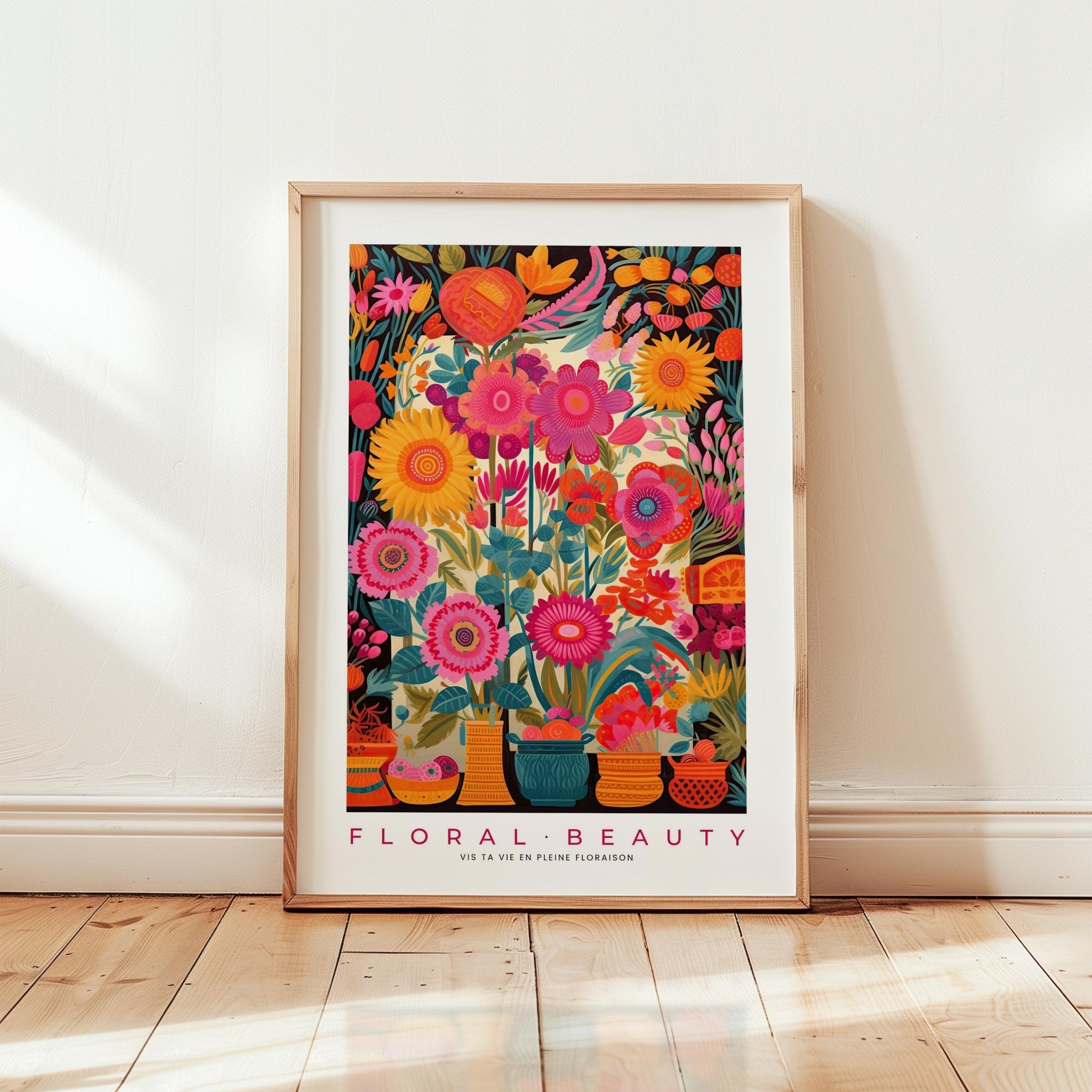 Whimsical Floral Pattern Poster - Poster - Flower Poster