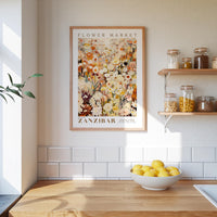 Zanzibar Flower Market Poster - Poster - Flower Poster