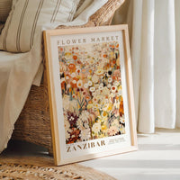 Zanzibar Flower Market Poster - Poster - Flower Poster